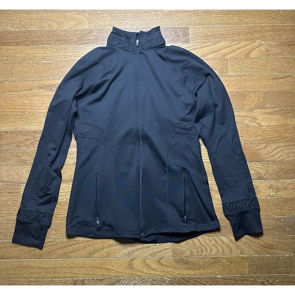 Spanx Performance Jacket Womens M Dance‎ Yoga Active Stretch Full Zip Vented